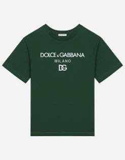 Jersey T-shirt with logo print