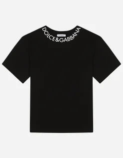Jersey T-shirt with logo print
