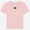 Jersey T-shirt with logo tag
