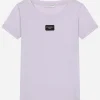 Jersey T-shirt with logo tag