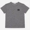 Jersey t-shirt with logo tag