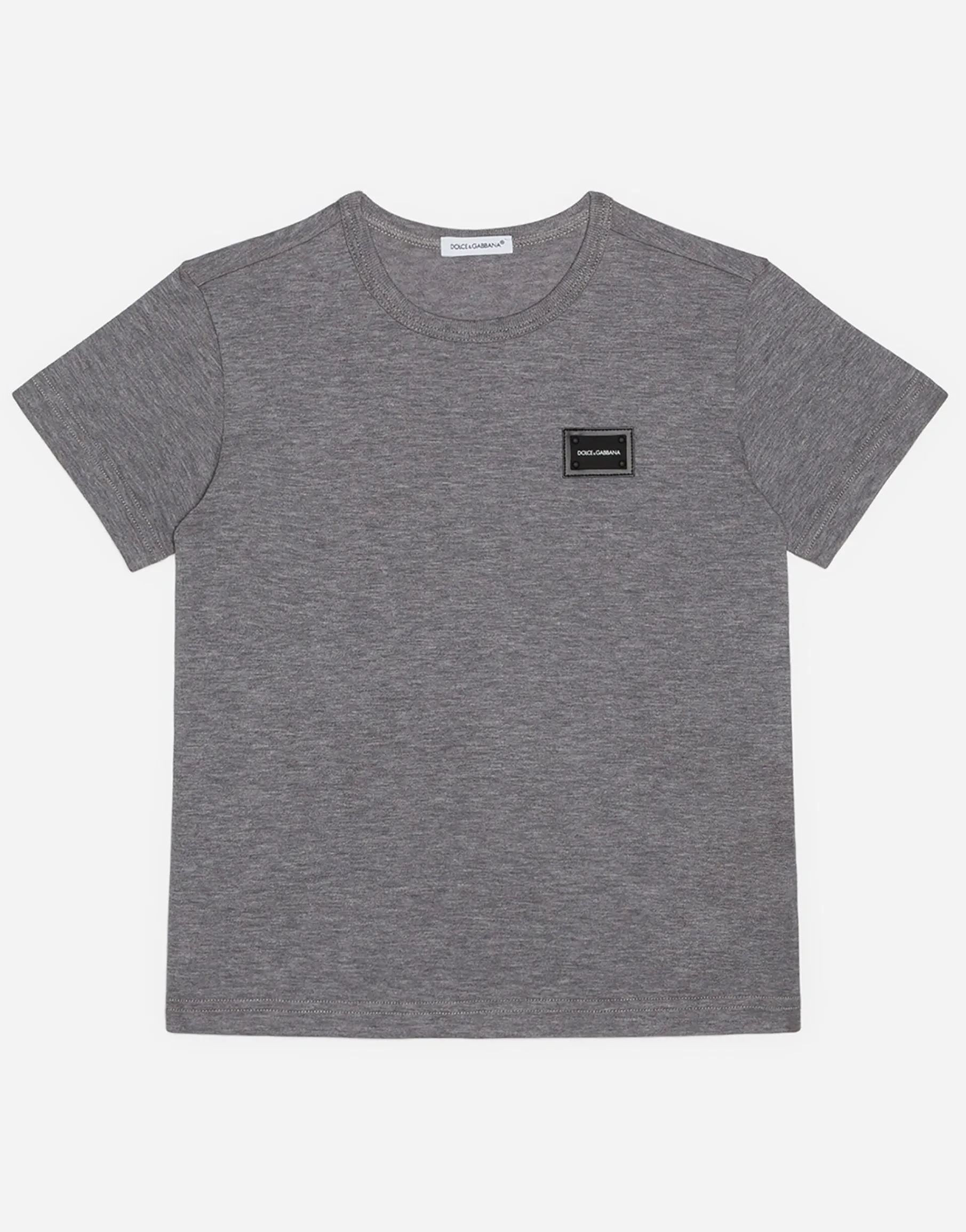 Jersey t-shirt with logo tag