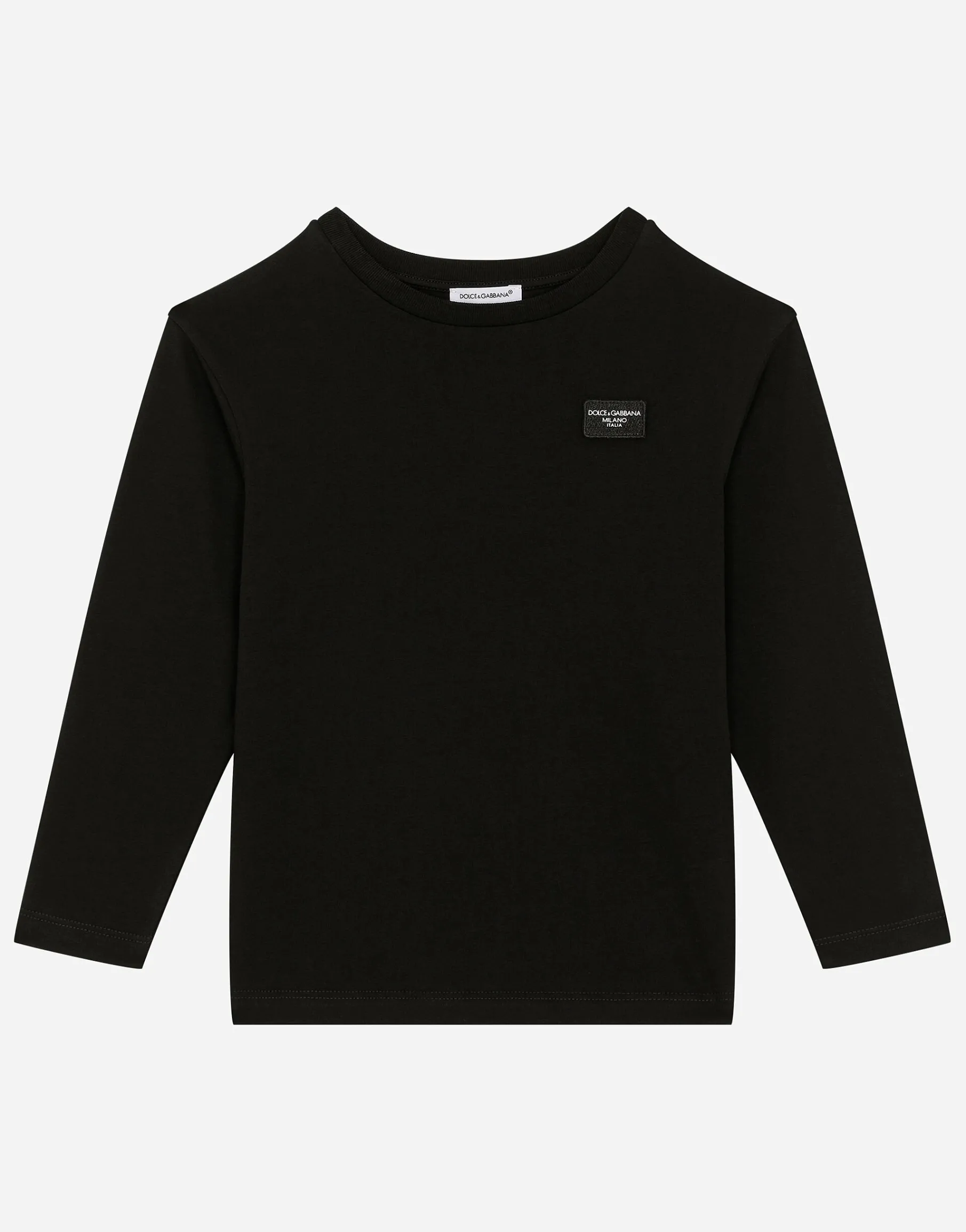 Jersey T-shirt with logo tag