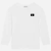 Jersey T-shirt with logo tag
