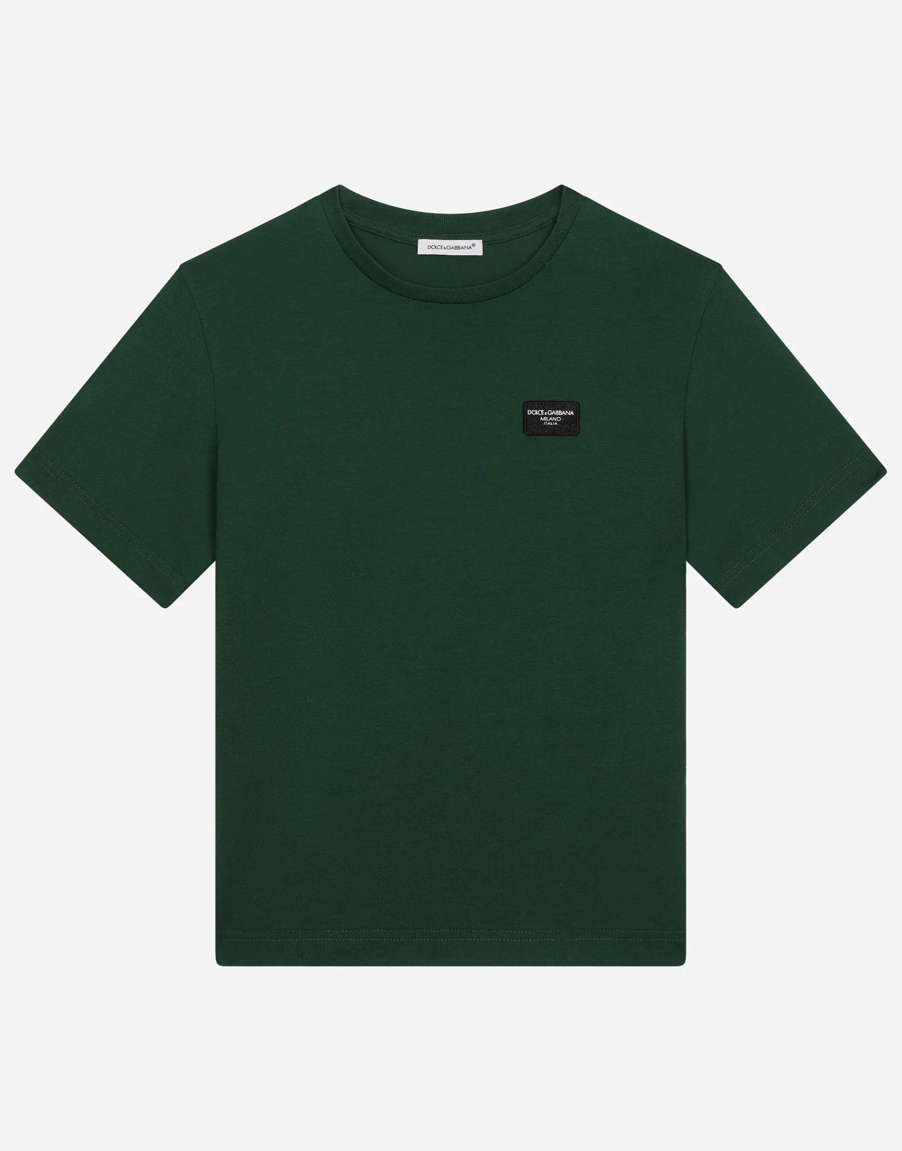 Jersey T-shirt with logo tag