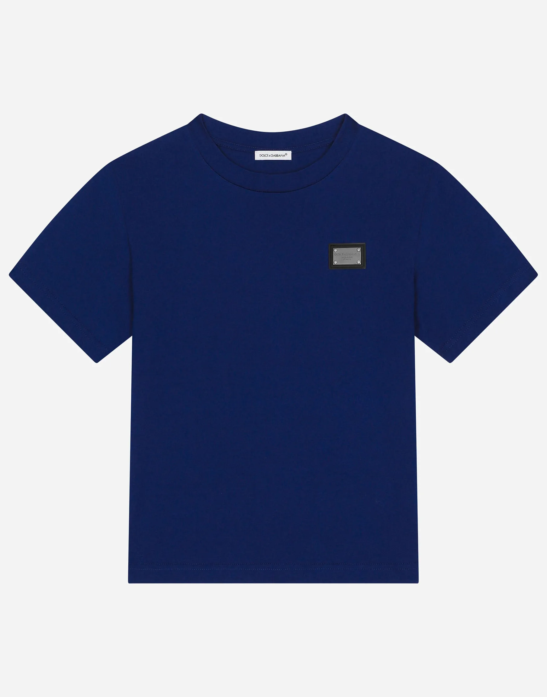 Jersey T-shirt with logo tag