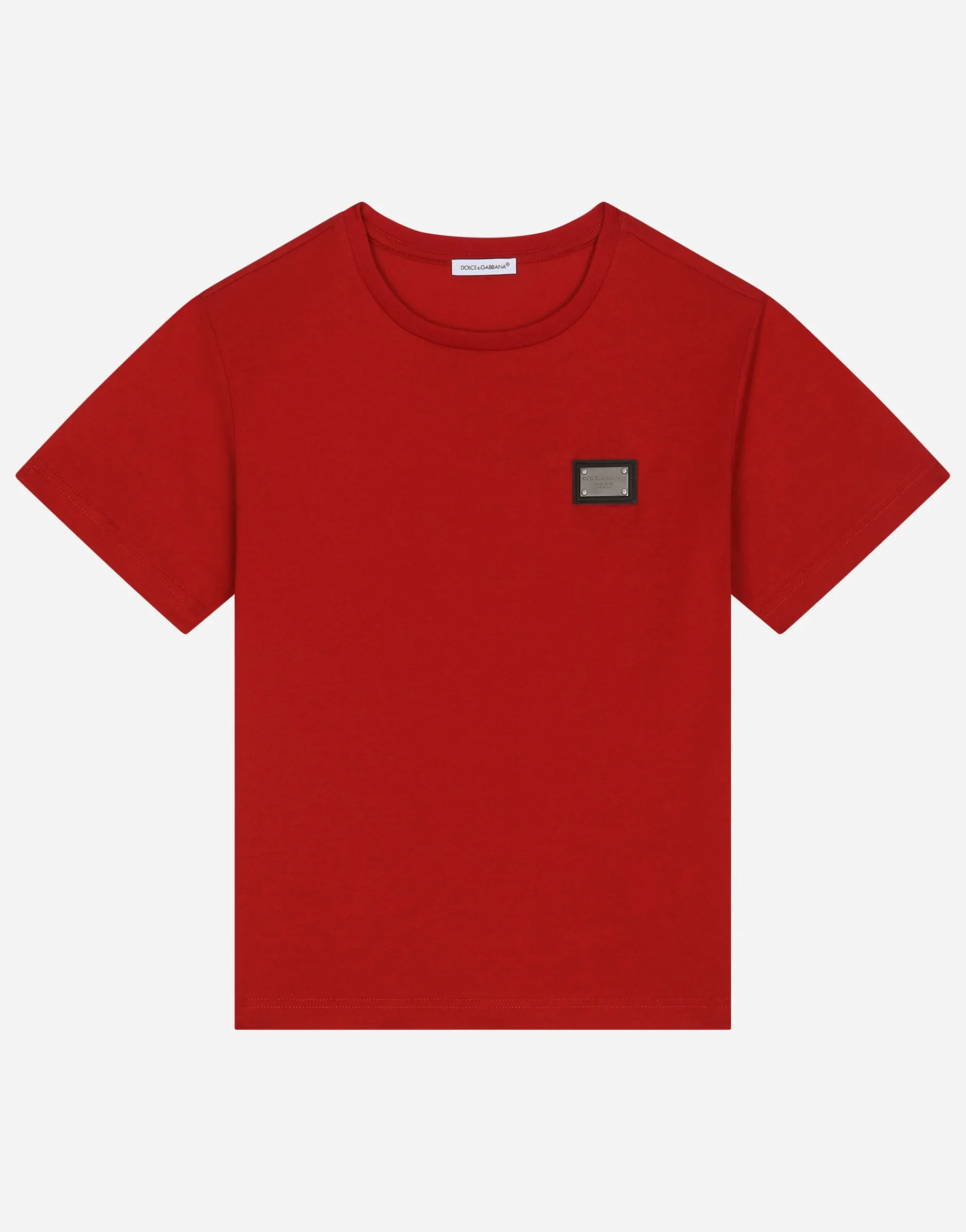 Jersey T-shirt with logo tag