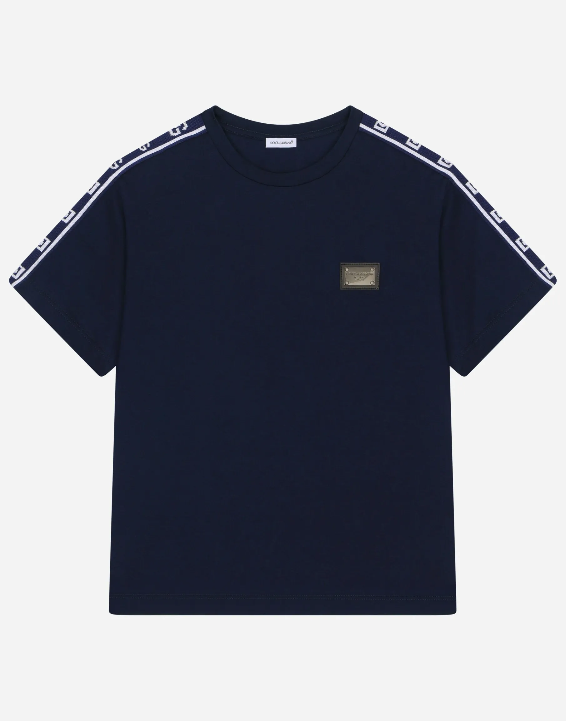 Jersey T-shirt with logo tag