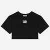 Jersey T-shirt with logo tag