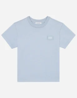 Jersey T-shirt with logo tag