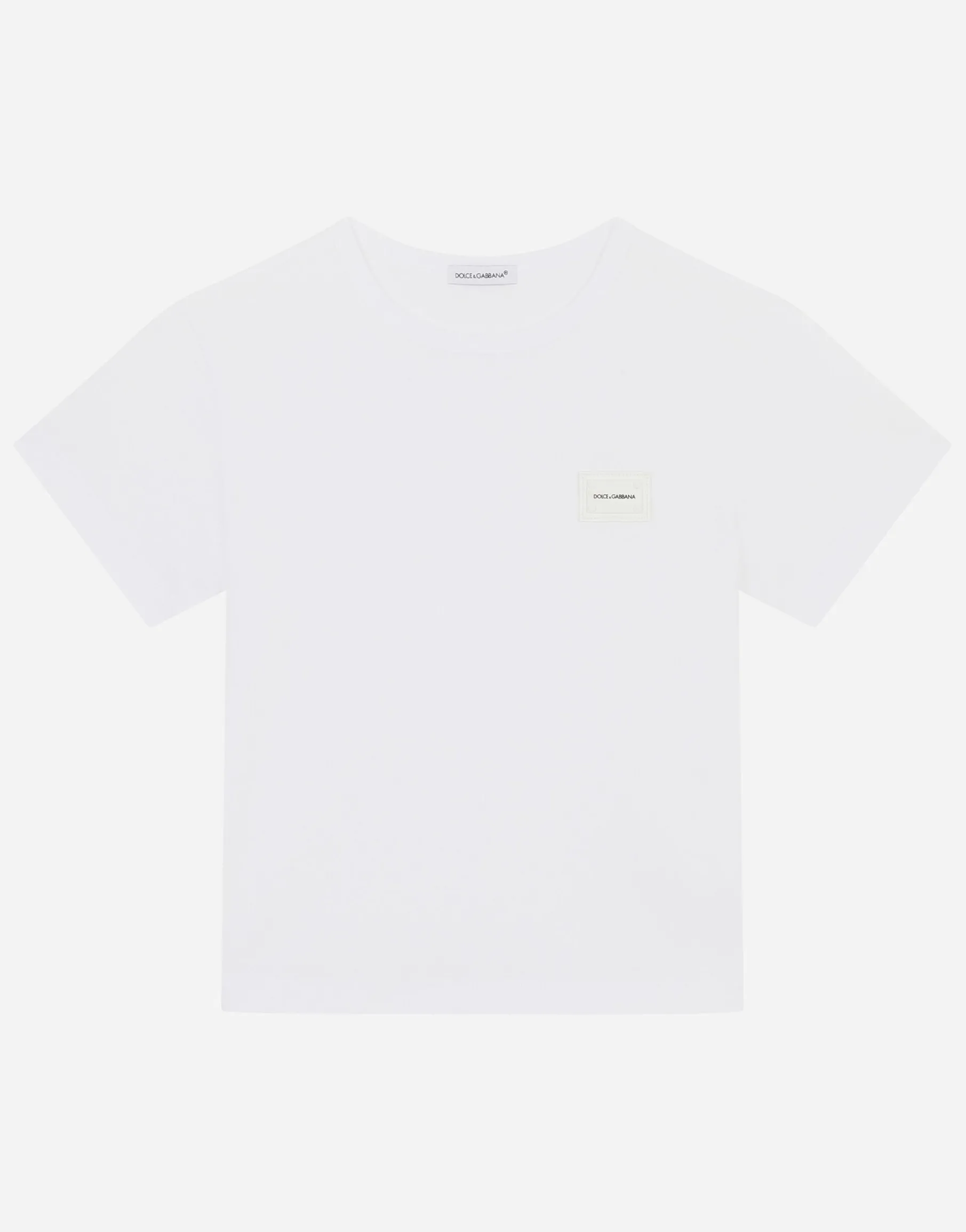 Jersey t-shirt with logo tag