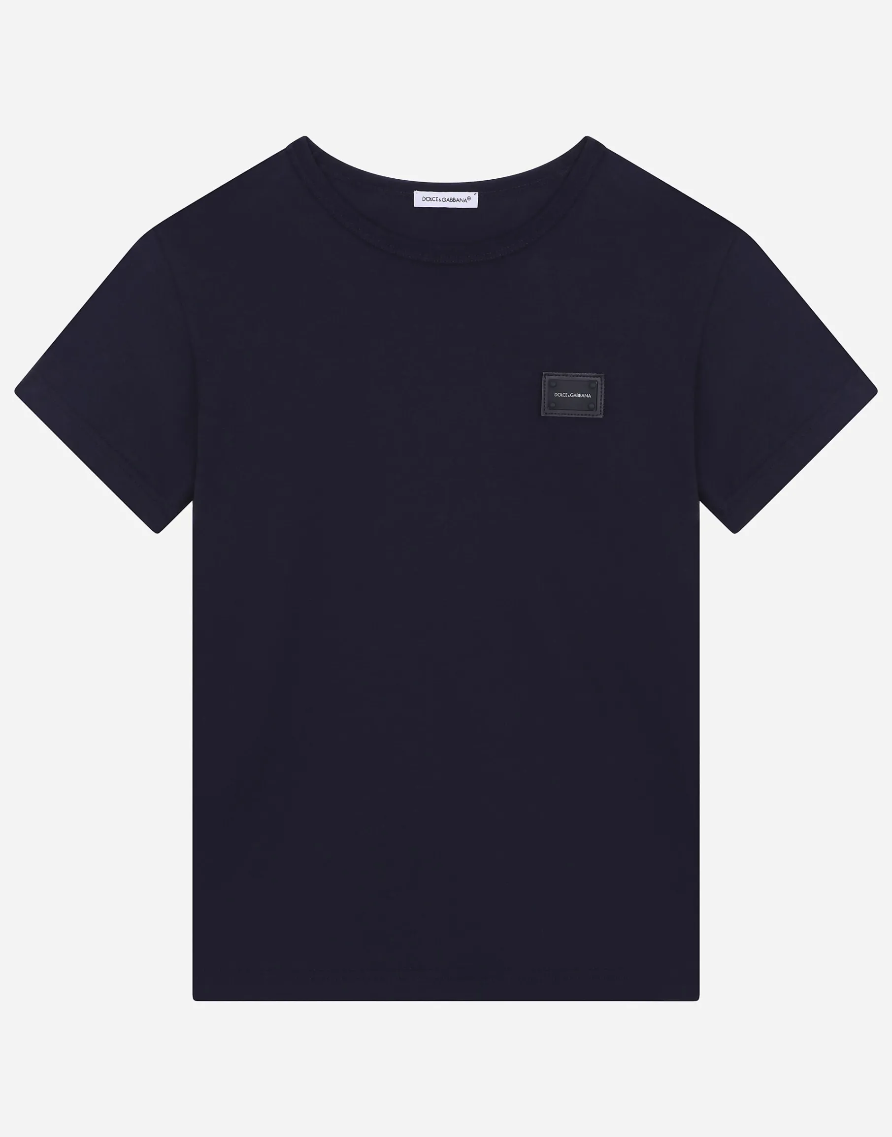 Jersey T-shirt with logo tag