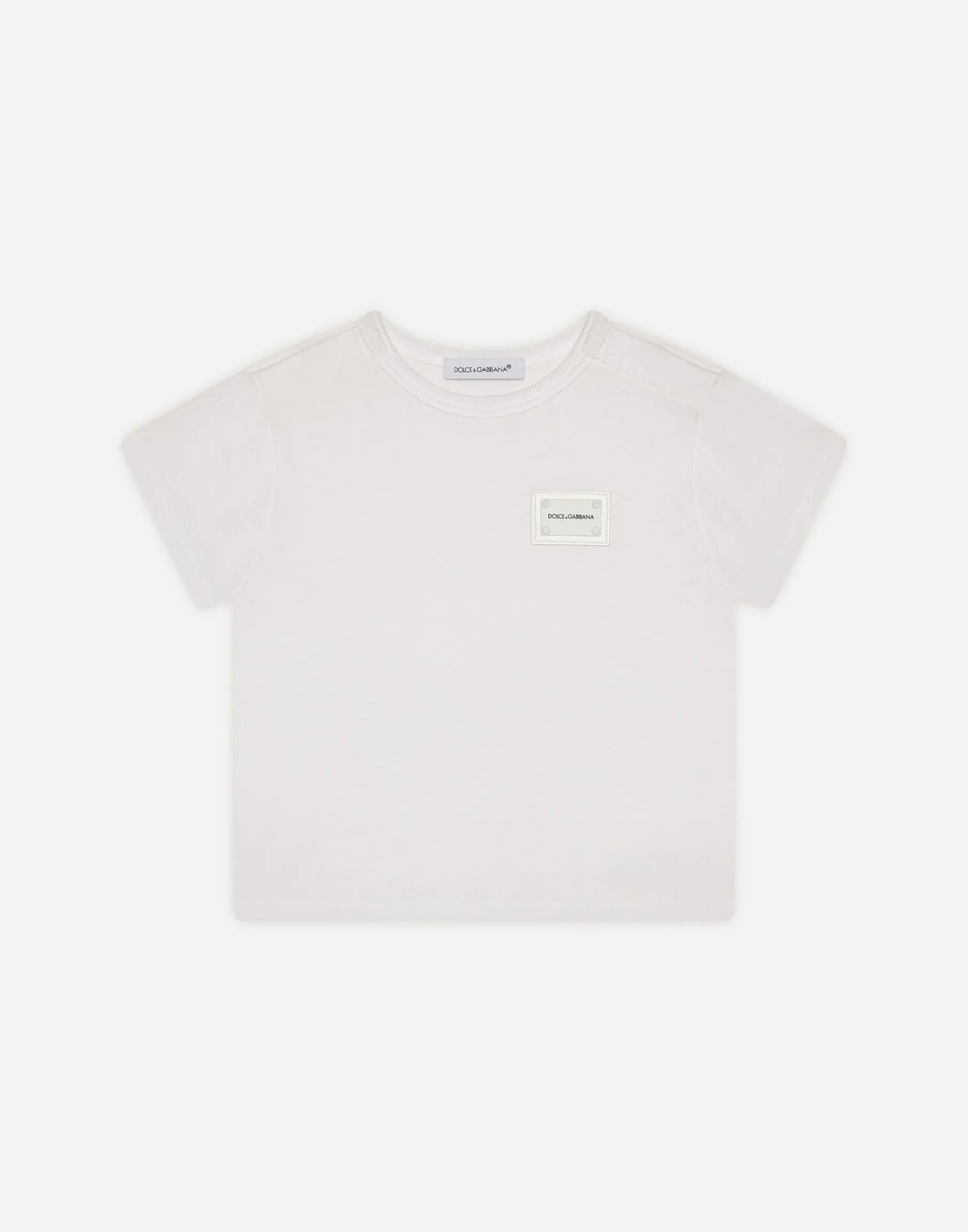 Jersey t-shirt with logo tag