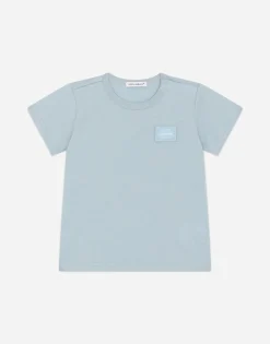 Jersey T-shirt with logo tag