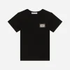 Jersey T-shirt with logo tag