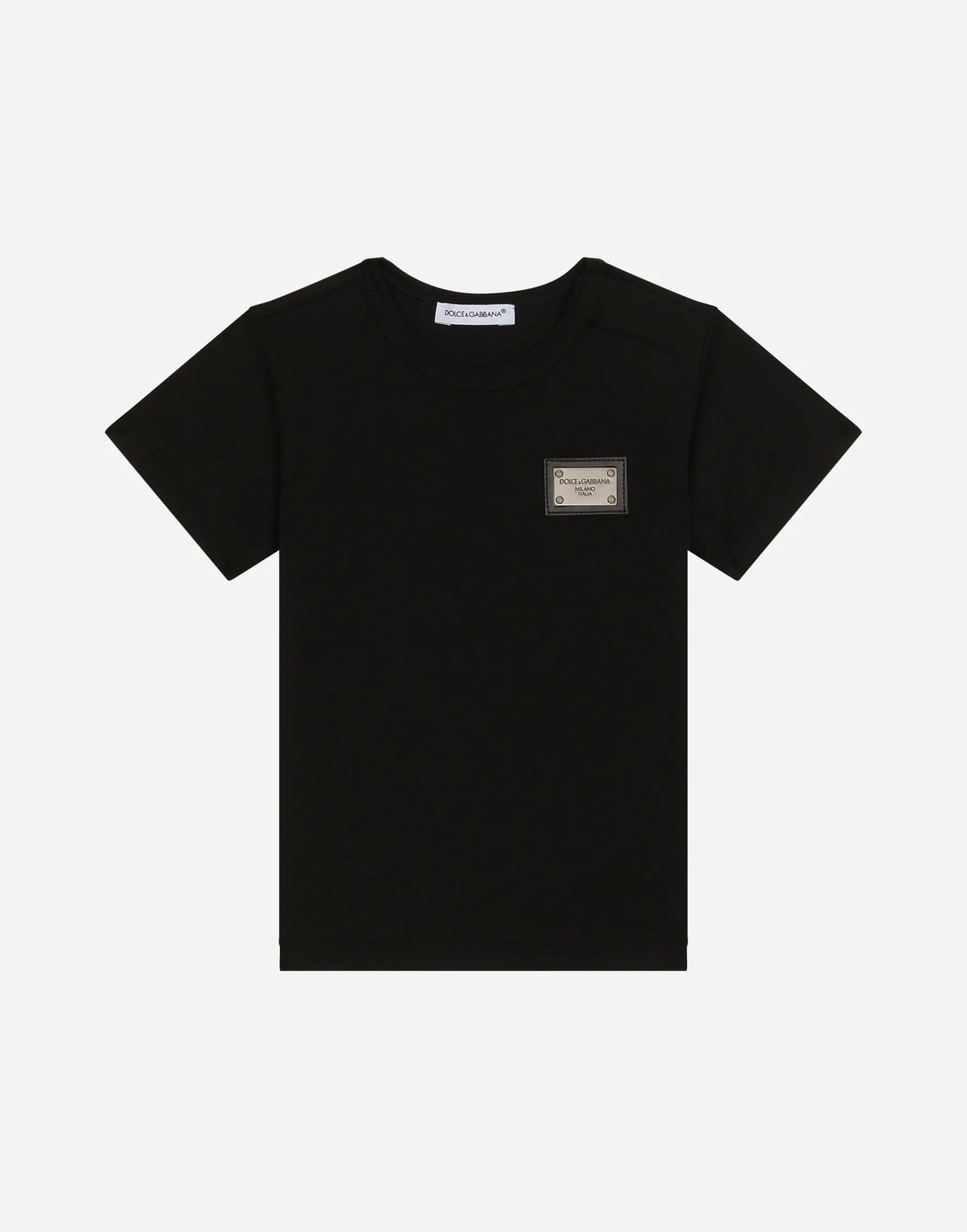 Jersey T-shirt with logo tag