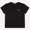 Jersey t-shirt with logo tag