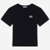 Jersey T-shirt with logo tag