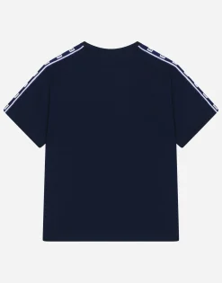 Jersey T-shirt with logo tag