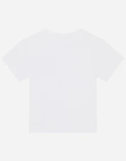 Jersey t-shirt with logo tag