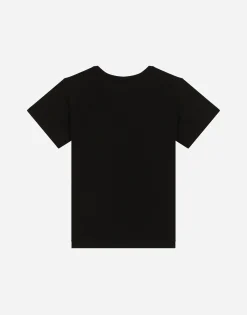 Jersey T-shirt with logo tag
