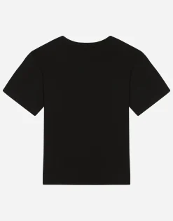 Jersey T-shirt with logo tag