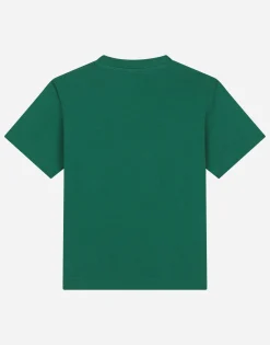Jersey T-shirt with logo tag