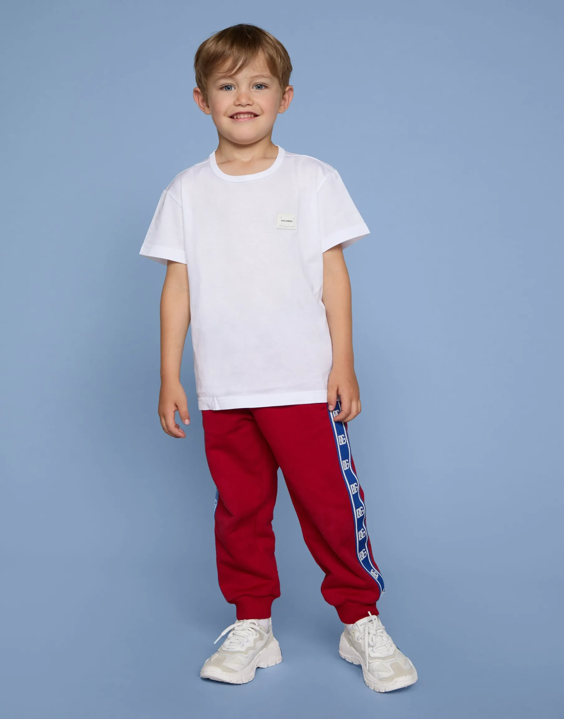 Jersey t-shirt with logo tag