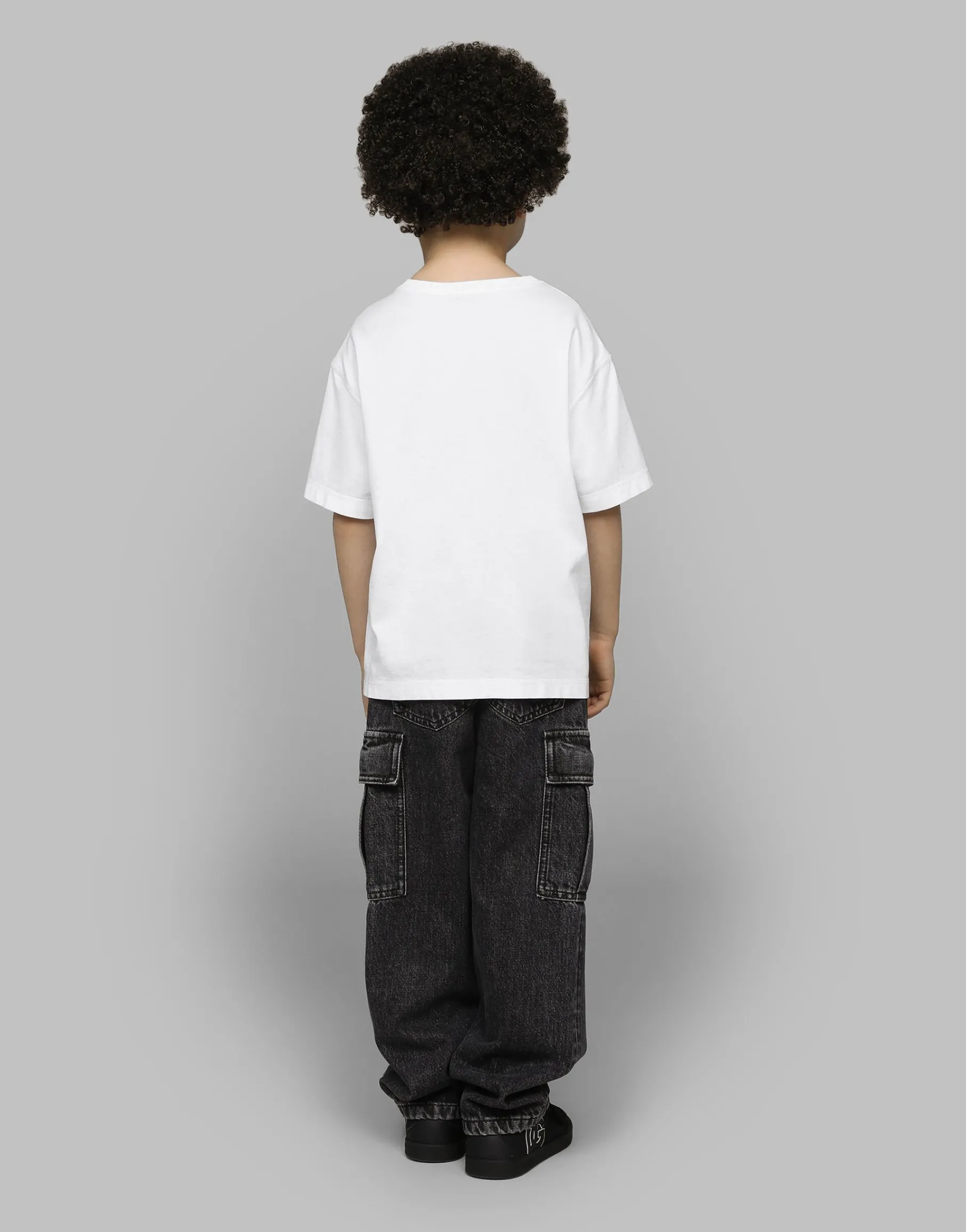 Jersey T-shirt with logo tag