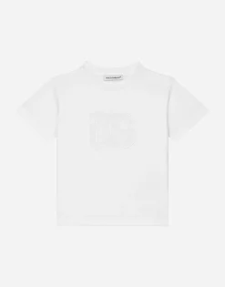 Jersey T-shirt with openwork DG logo