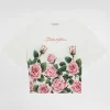 Jersey T-shirt with rose print