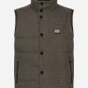 Jersey vest with branded tag