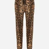 Jogging pants with leopard-print Crespo and tag