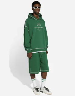 Jogging shorts with embroidered logo