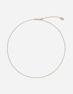18k red gold rolo chain