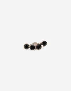 18k white gold Anna earring with black spinels