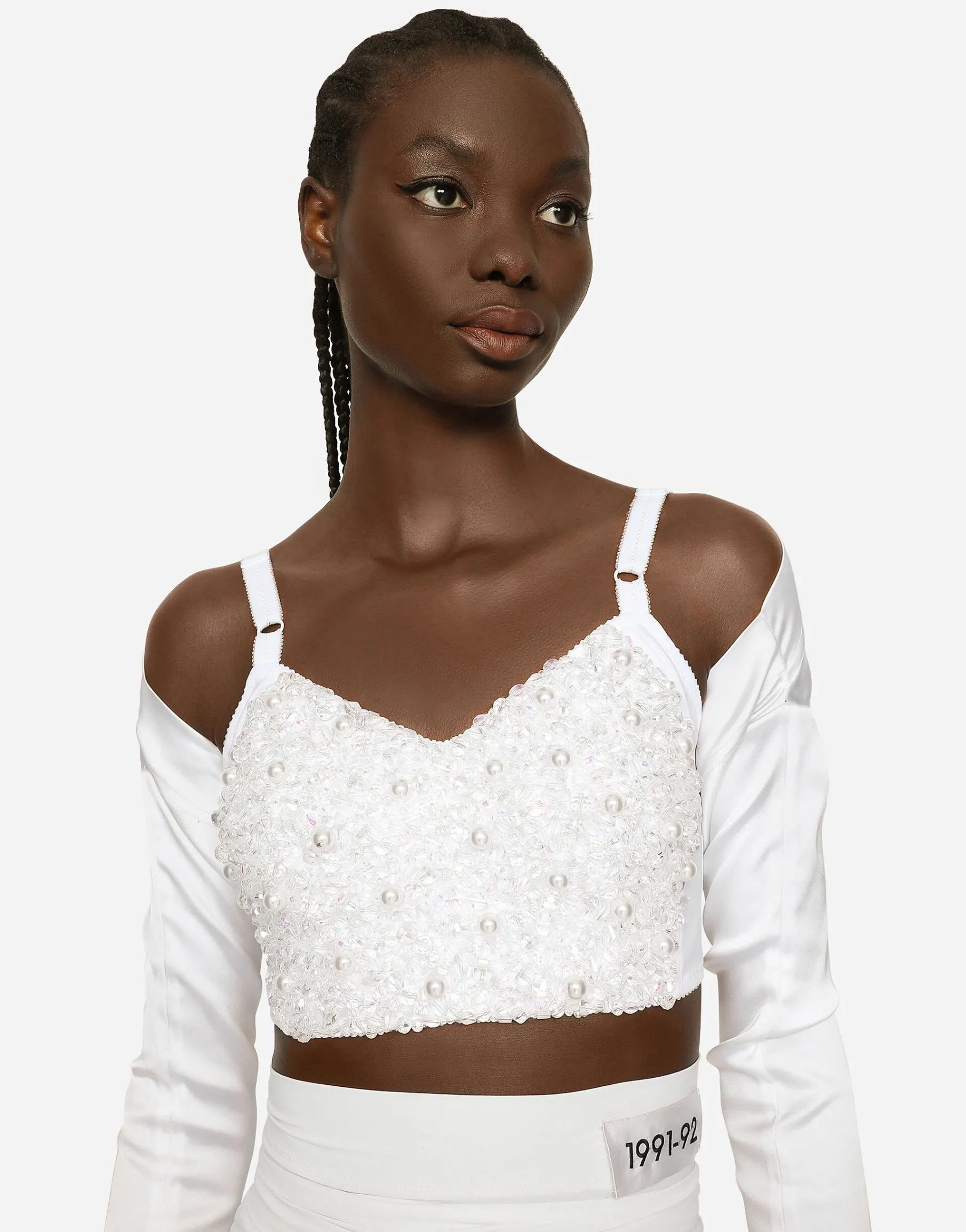 KIM DOLCE&GABBANA Corset top with beading