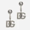 KIM DOLCE&GABBANA Earrings with DG logo and rhinestones