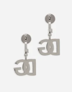 KIM DOLCE&GABBANA Earrings with DG logo and rhinestones