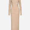 KIM DOLCE&GABBANA Jersey Milano rib calf-length dress