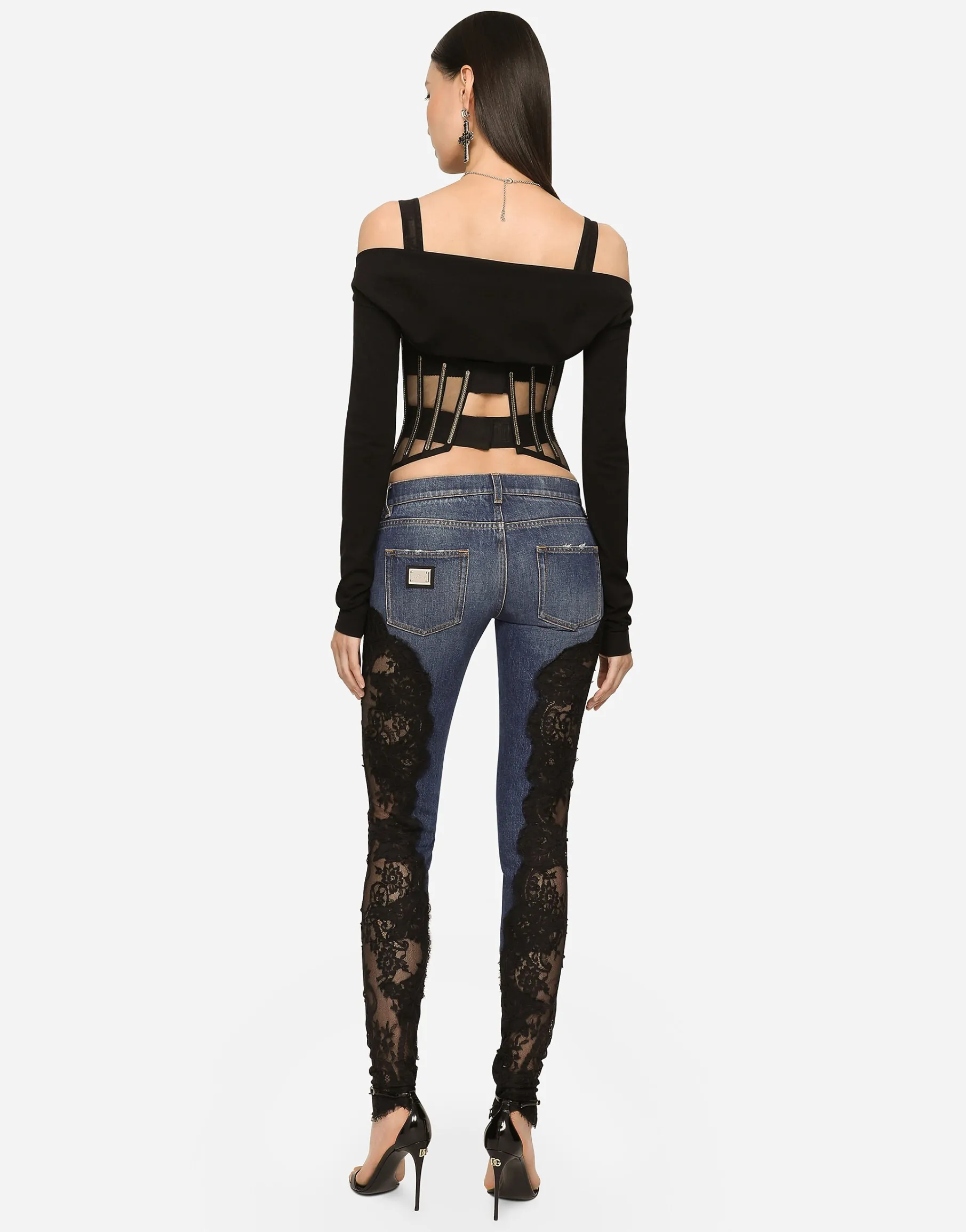 KIM DOLCE&GABBANA Jersey Milano rib shrug