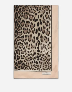 KIM DOLCE&GABBANA Leopard-print twill scarf (90 x 90)