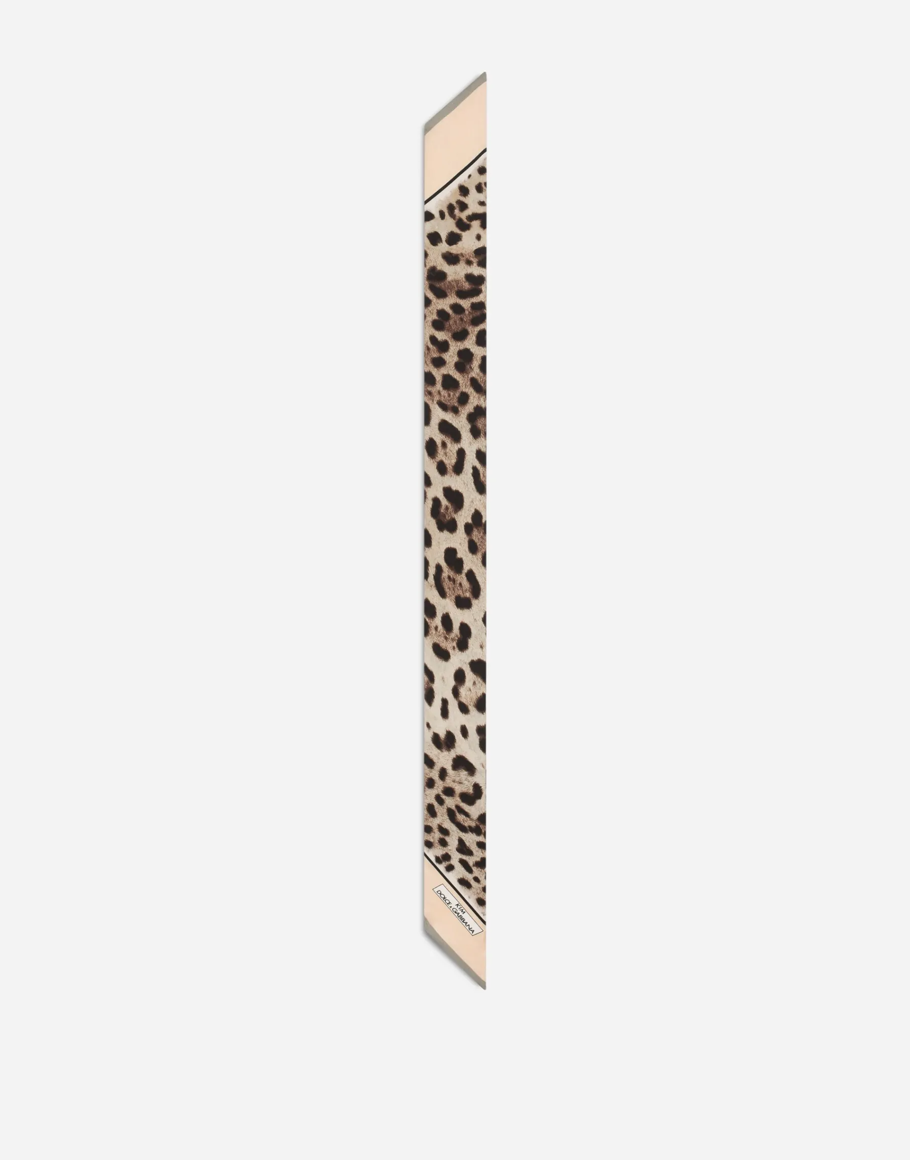 KIM DOLCE&GABBANA Leopard-print twill headscarf