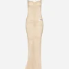 KIM DOLCE&GABBANA Long floral lace dress with lingerie bra