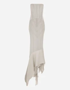 KIM DOLCE&GABBANA Long silk georgette dress
