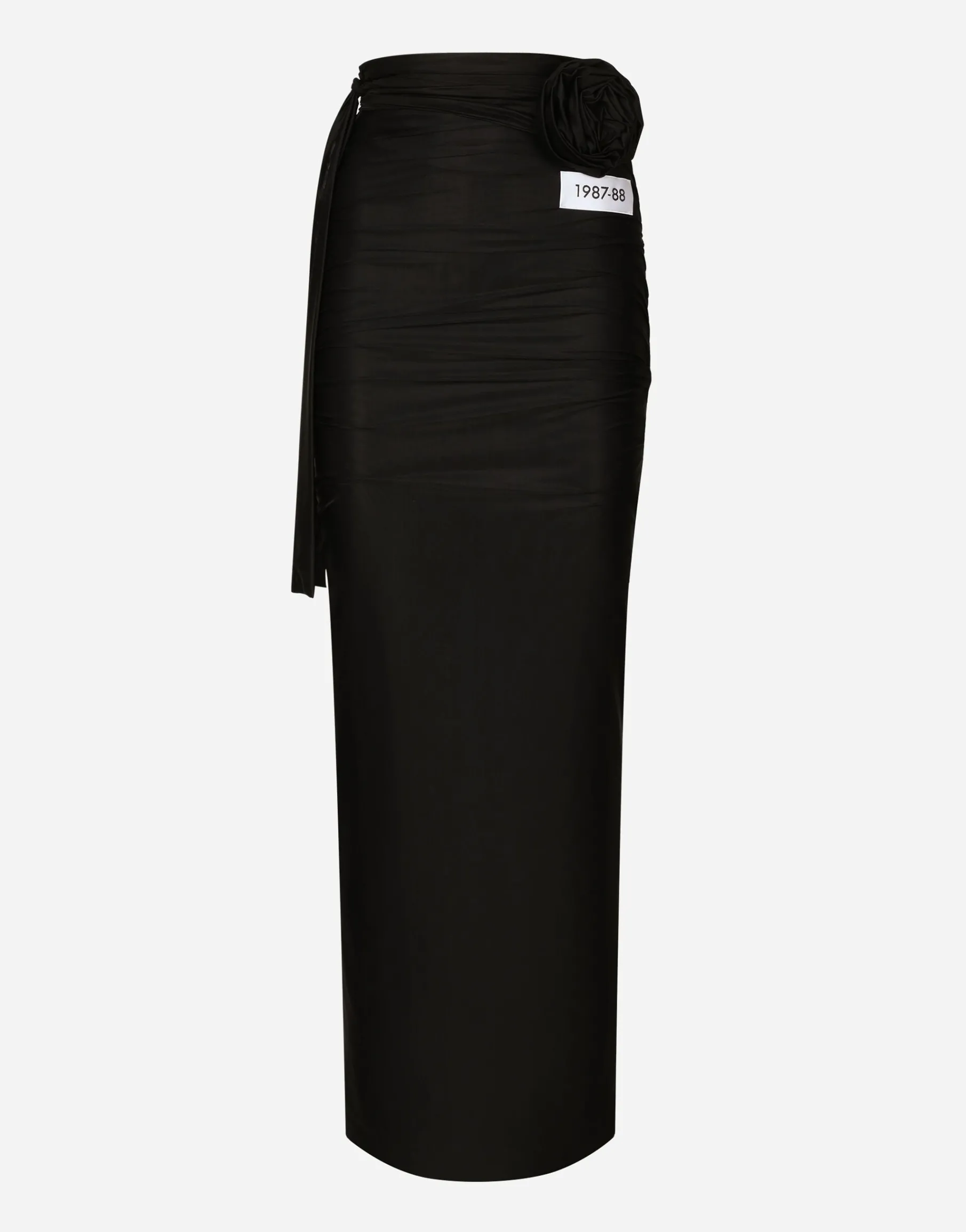 KIM DOLCE&GABBANA Long spandex jersey skirt with belt