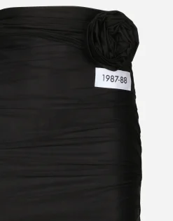 KIM DOLCE&GABBANA Long spandex jersey skirt with belt
