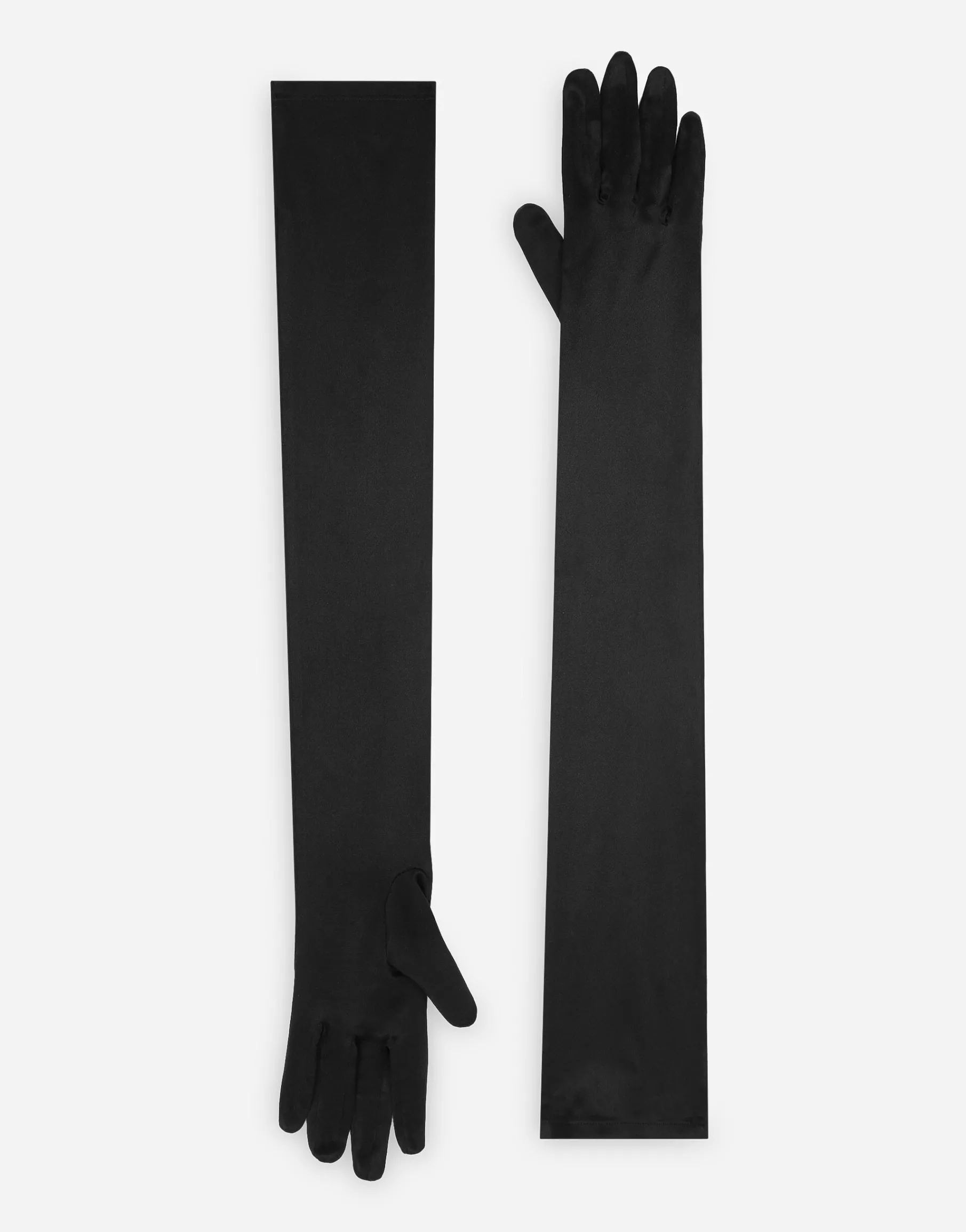 KIM DOLCE&GABBANA Long stretch satin gloves