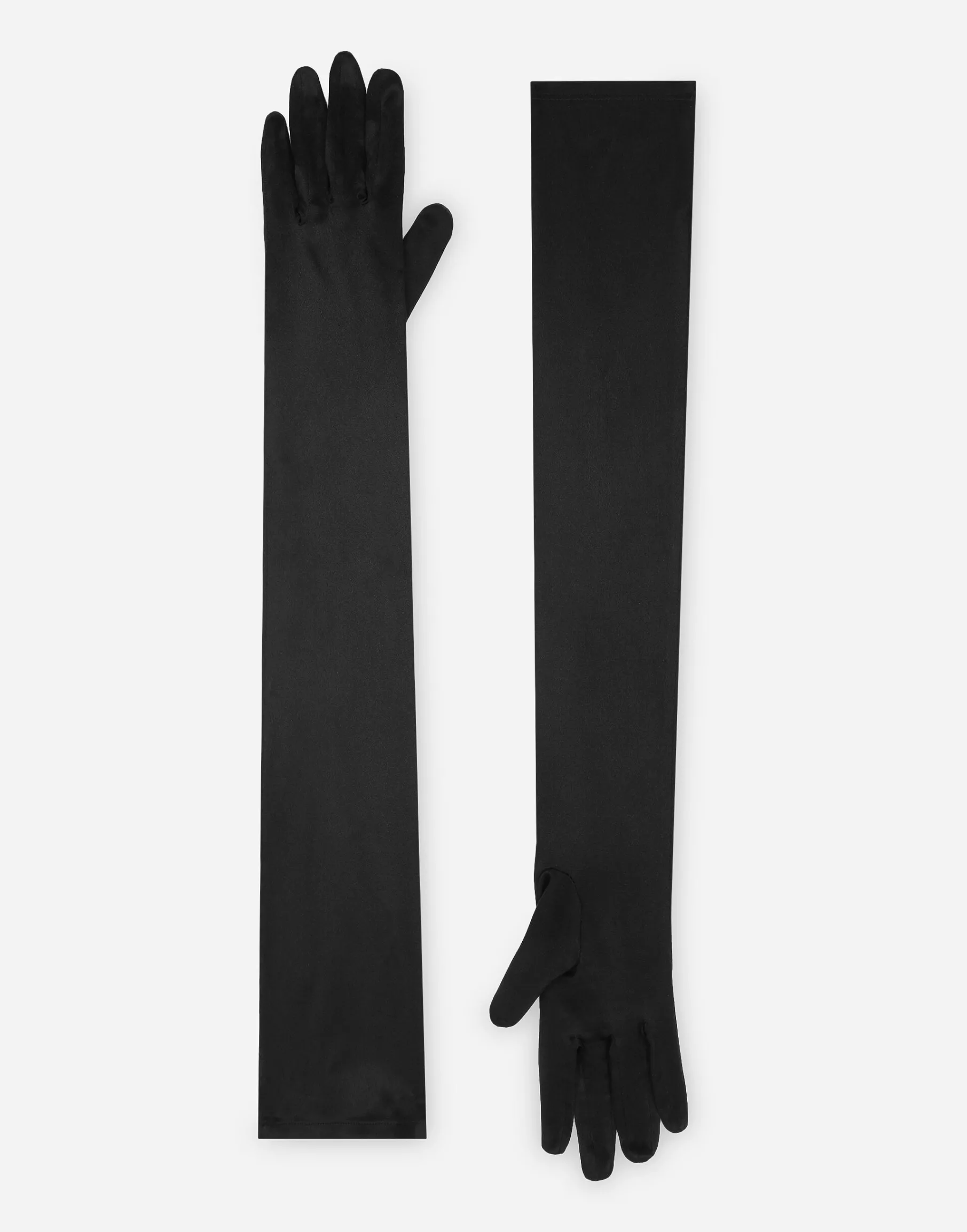 KIM DOLCE&GABBANA Long stretch satin gloves