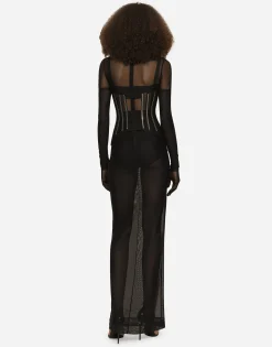KIM DOLCE&GABBANA Long tulle dress
